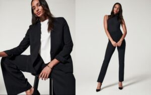 woman sitting on a stool and a woman standing up