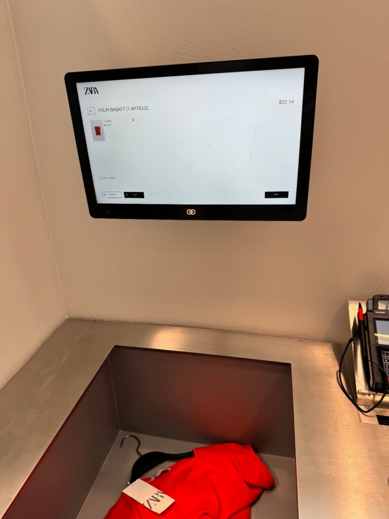 a self-service checkout