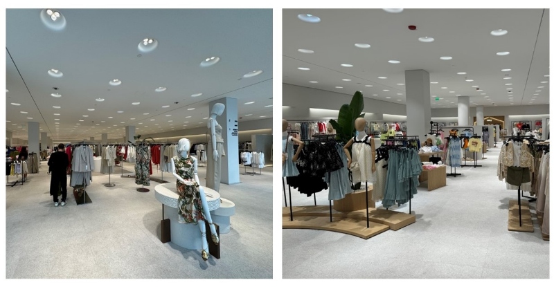 clothing racks and displays