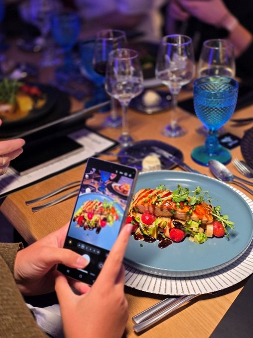 a plate with food