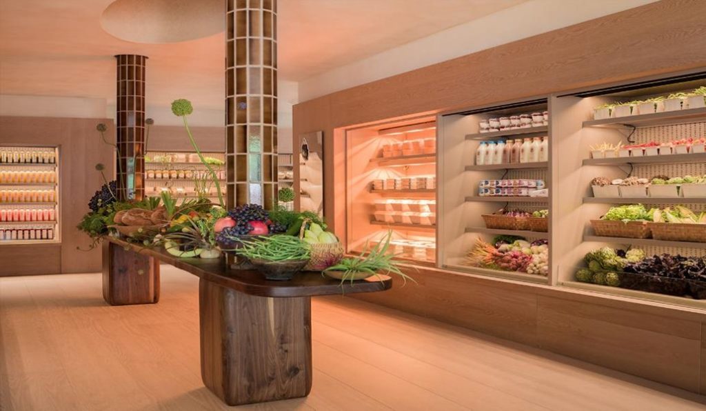 the produce department of a grocery store